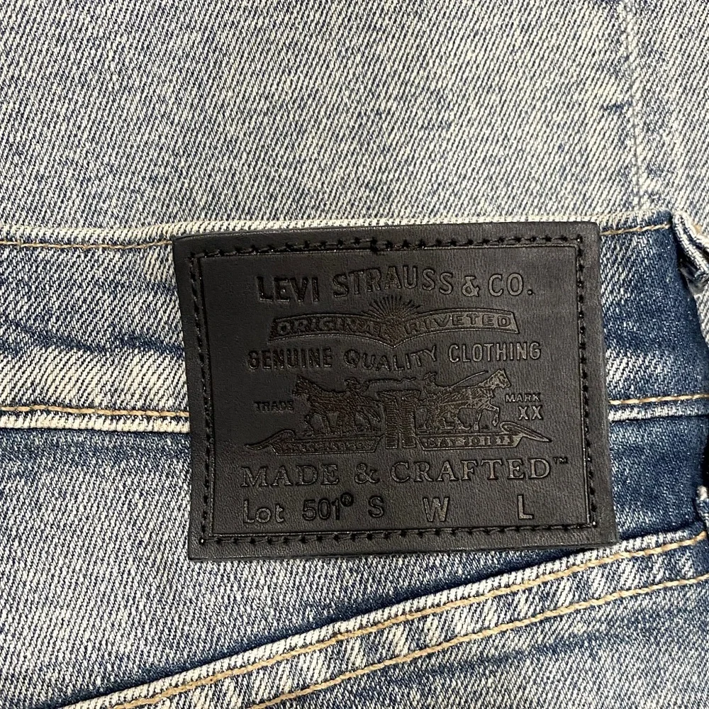 LEVI’S 501  ORIGINAL CROPPED WOMEN'S JEANS selvedge LMC snow diamond size 27/26 - Picture 10 of 13